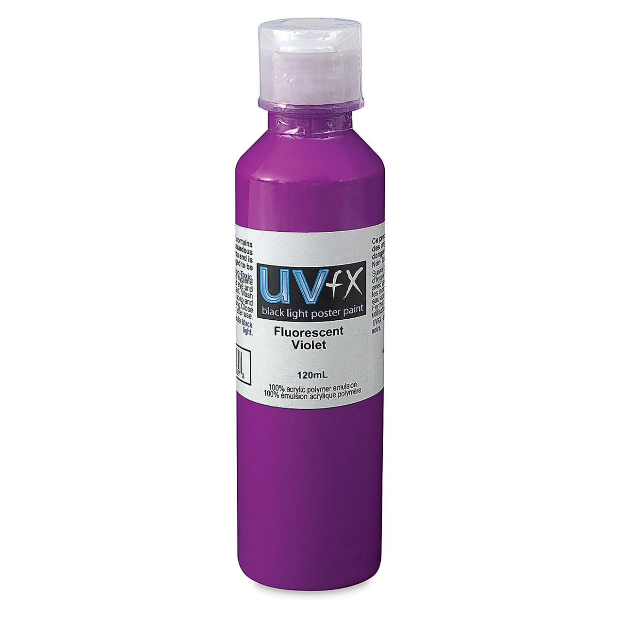 Tri-Art UVFX Black Light Poster Paint - Fluorescent Violet, 120 ml
